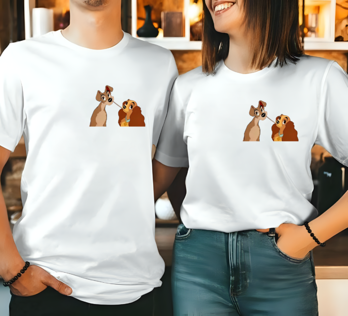 Set Tricouri de cuplu Doamna si Vagabondul - imagine 1