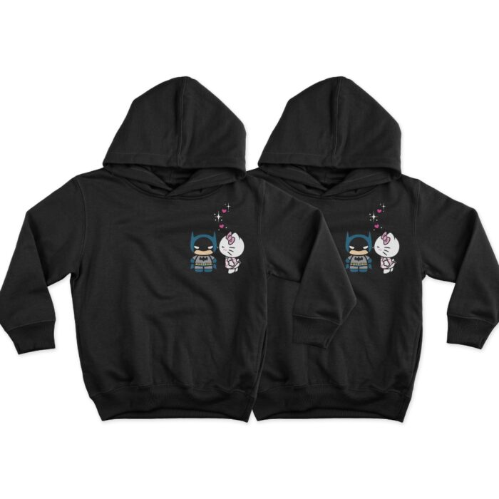 Set Hanorace de cuplu Batman&Hello Kitty - imagine 1