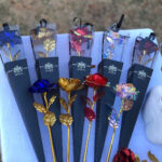 TRANDAFIR DE CRISTAL COLORAT