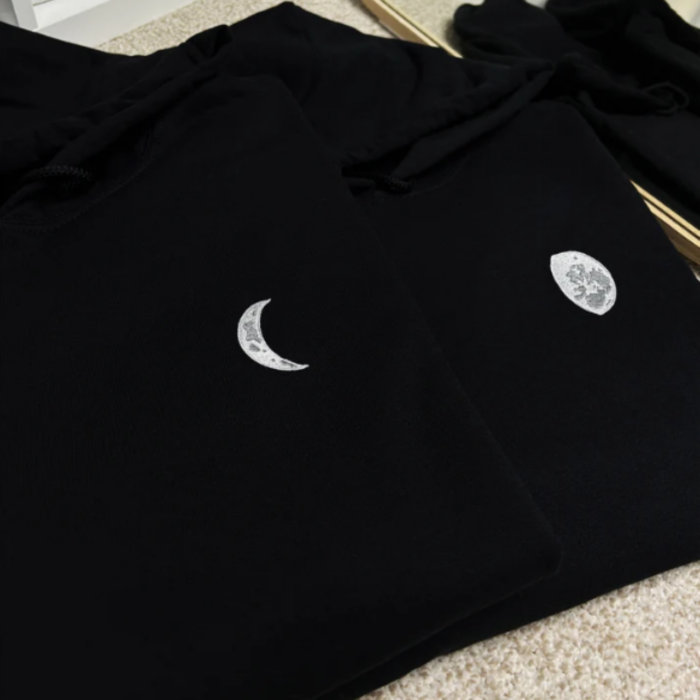 Set Hanorace de cuplu Moonlight - imagine 1