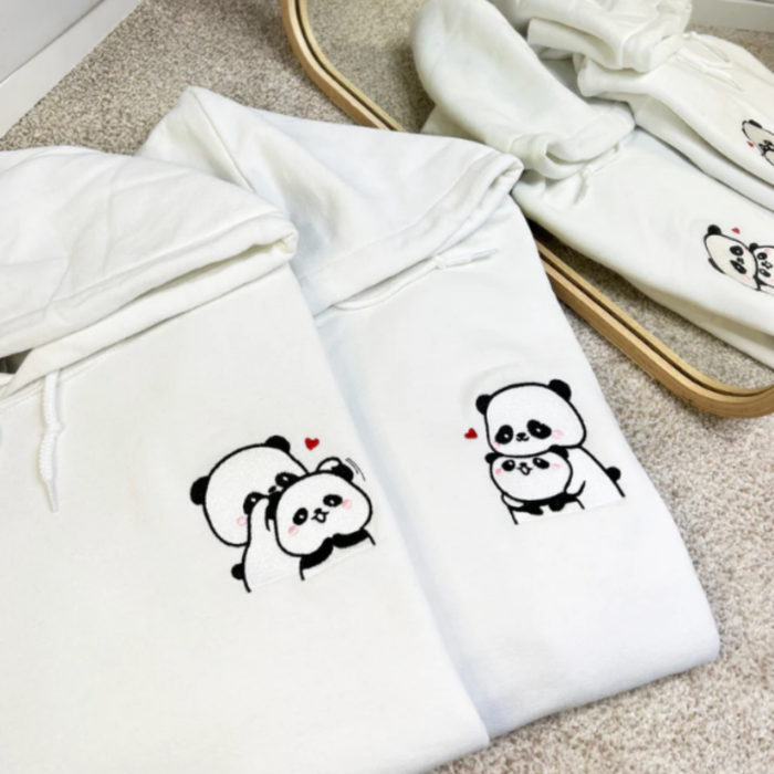 Set Hanorace de cuplu Panda Love 2 - imagine 1